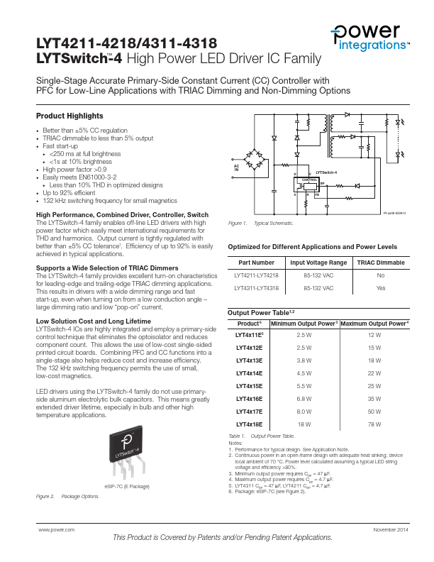 LYT4216 Power Integrations