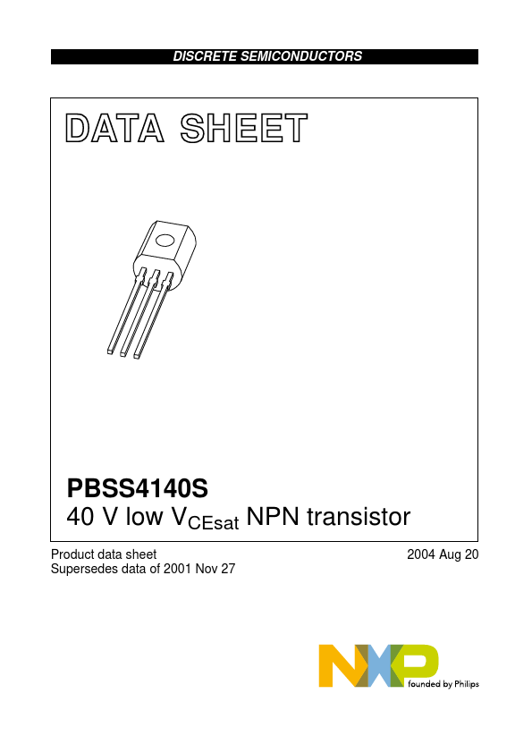 <?=PBSS4140S?> डेटा पत्रक पीडीएफ