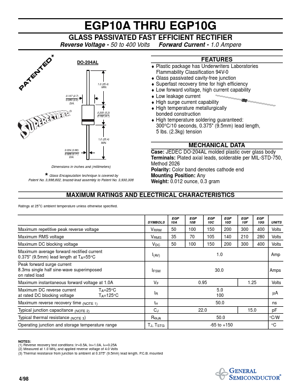 EGP10F General