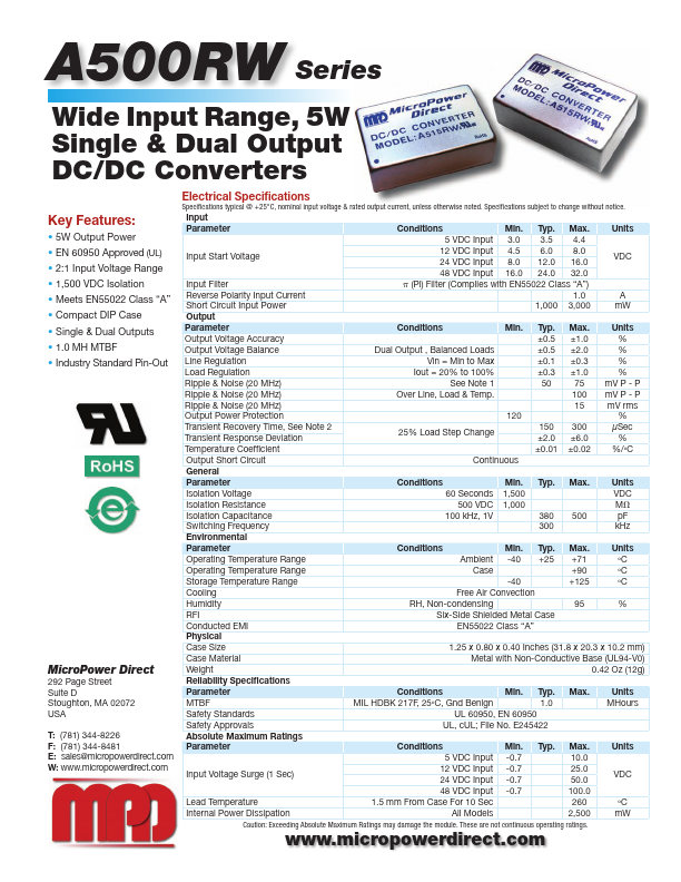 A501RW MicroPower Direct