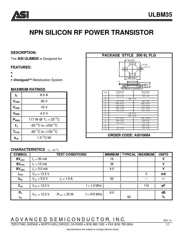 ULBM35 Advanced Semiconductor