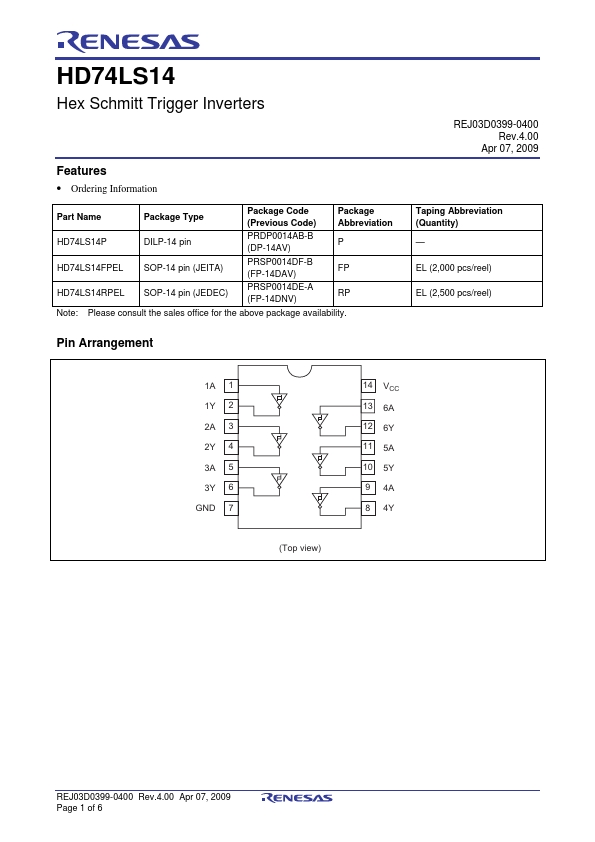 HD74HC14RPEL