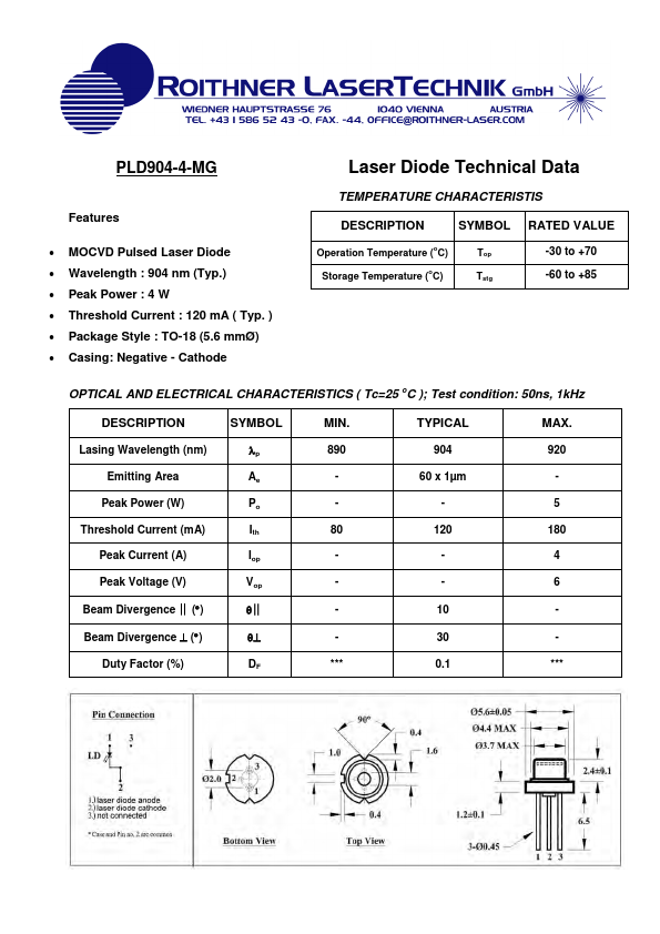 PLD904-4-MG Roithner