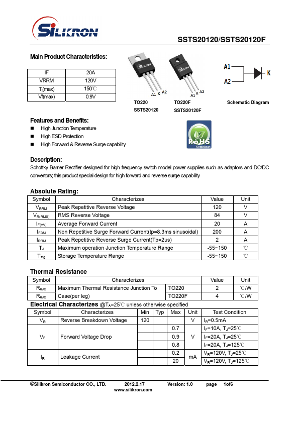 SSTS20120F Silikron Semiconductor