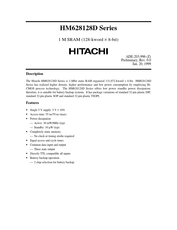 HM628128D Hitachi