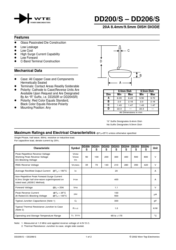 DD205 Won-Top Electronics