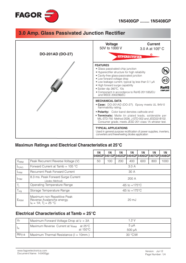 1N5408GP