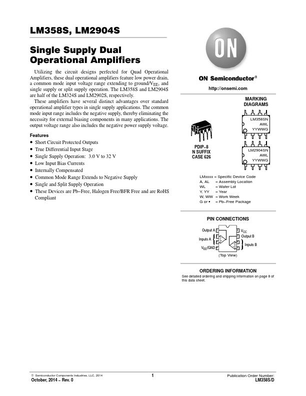 <?=LM358SN?> डेटा पत्रक पीडीएफ