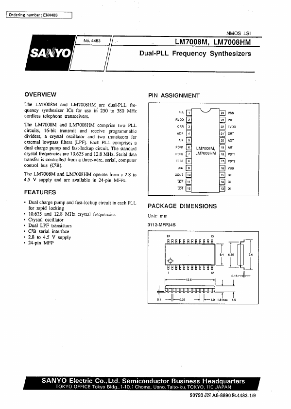 LM7008M Sanyo Semicon Device