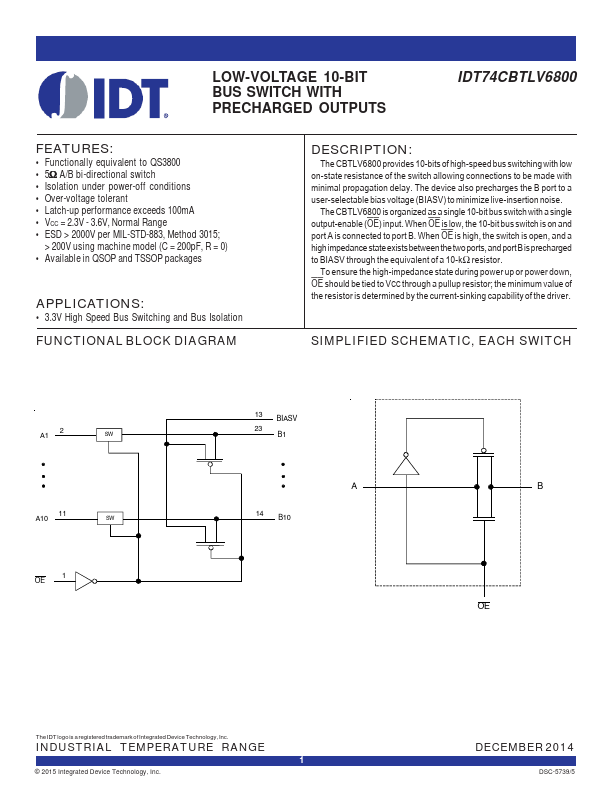 IDT74CBTLV6800