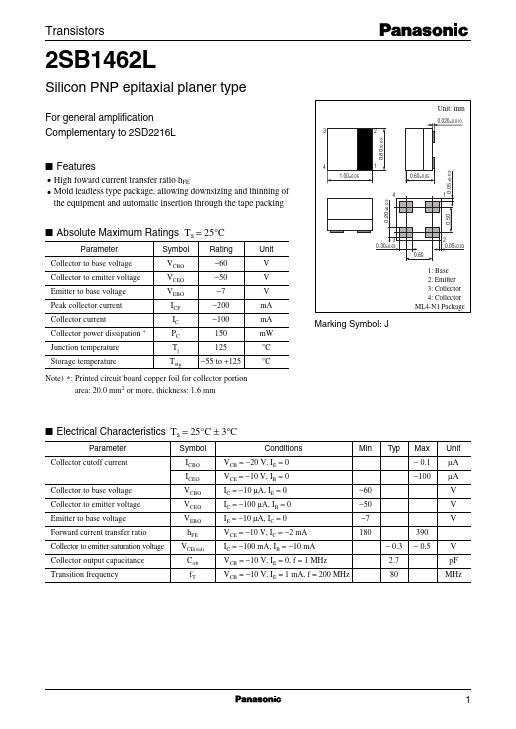 B1462L Panasonic Semiconductor