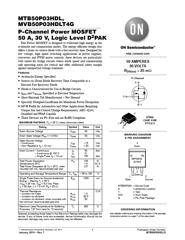 MTB50P03HDL