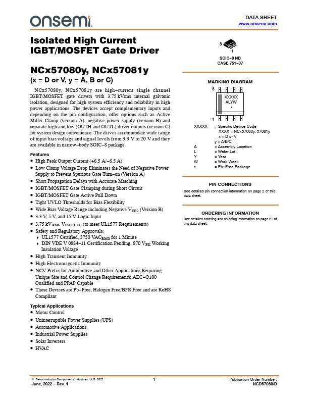 NCD57081C ON Semiconductor