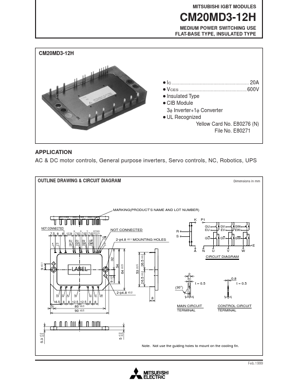 CM20MD3-12H Mitsubishi Electric Semiconductor