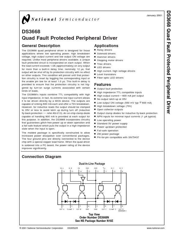 DS3668 National Semiconductor