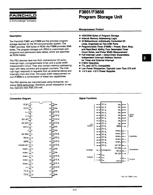 F3851 Fairchild Semiconductor