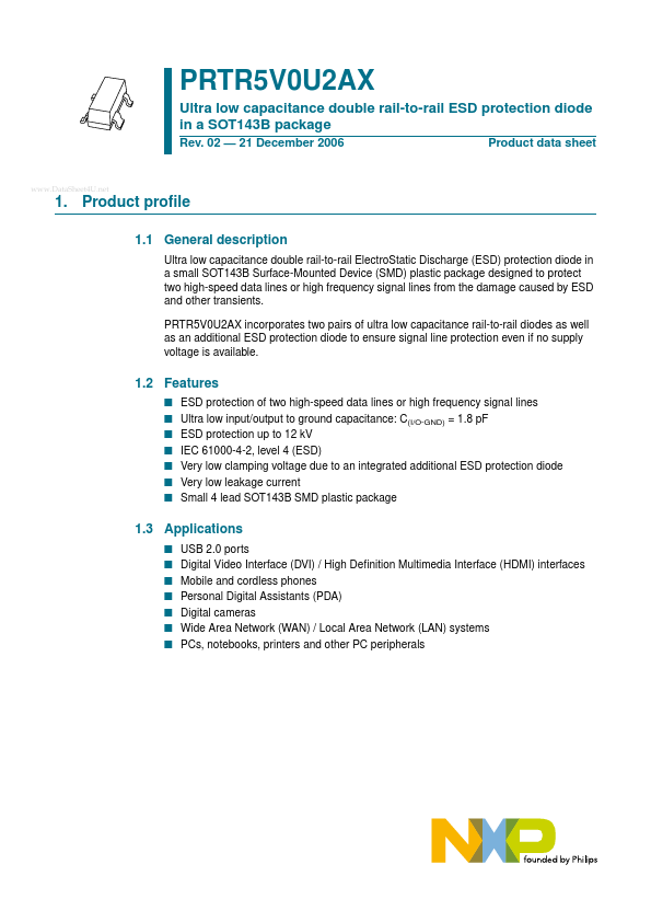PRTR5V0U2AX NXP Semiconductors