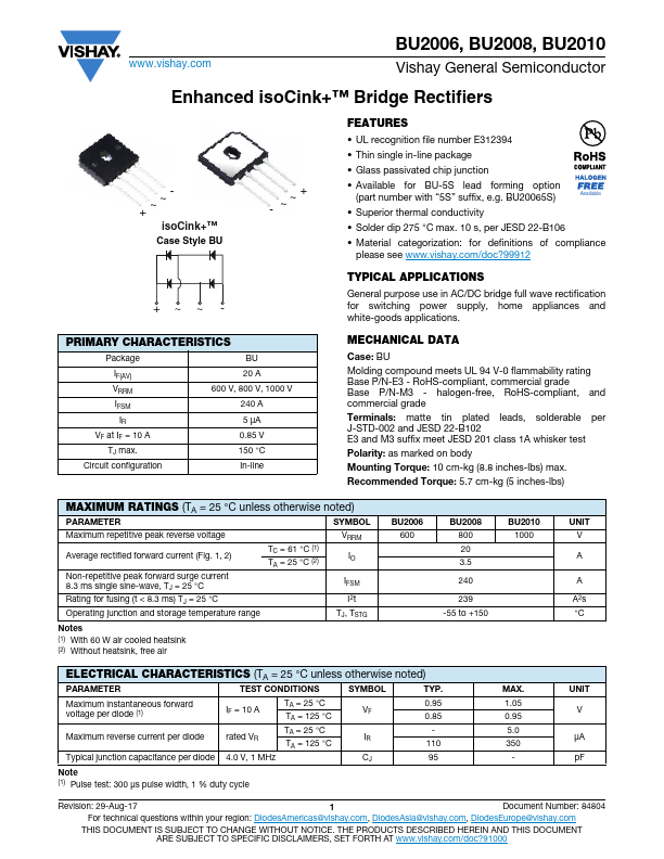 BU2008 Vishay Siliconix