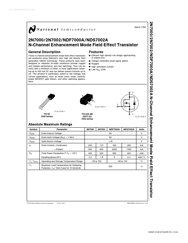 NDS7002A National Semiconductor