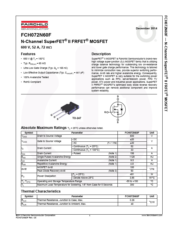 FCH072N60F