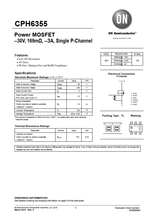 CPH6355 ON Semiconductor