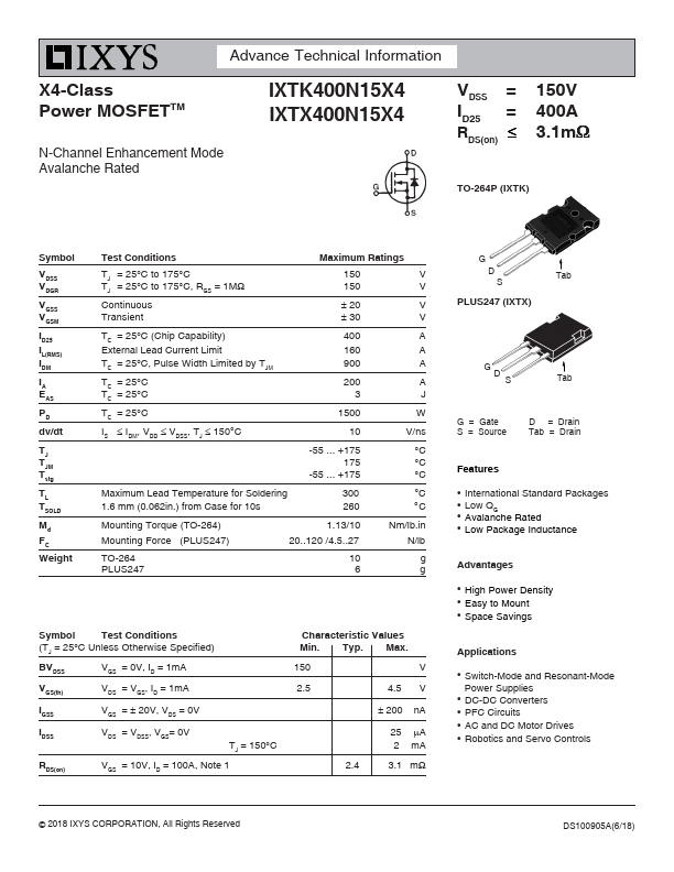 IXTX400N15X4