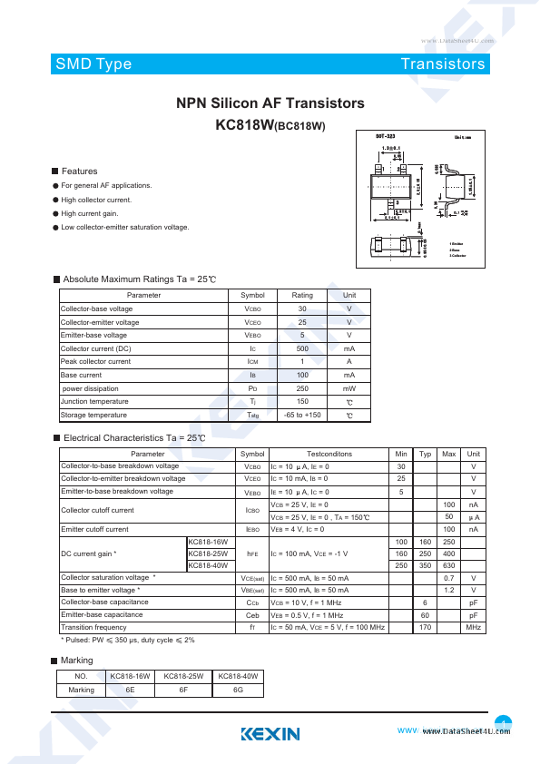 BC818W Guangdong Kexin Industrial