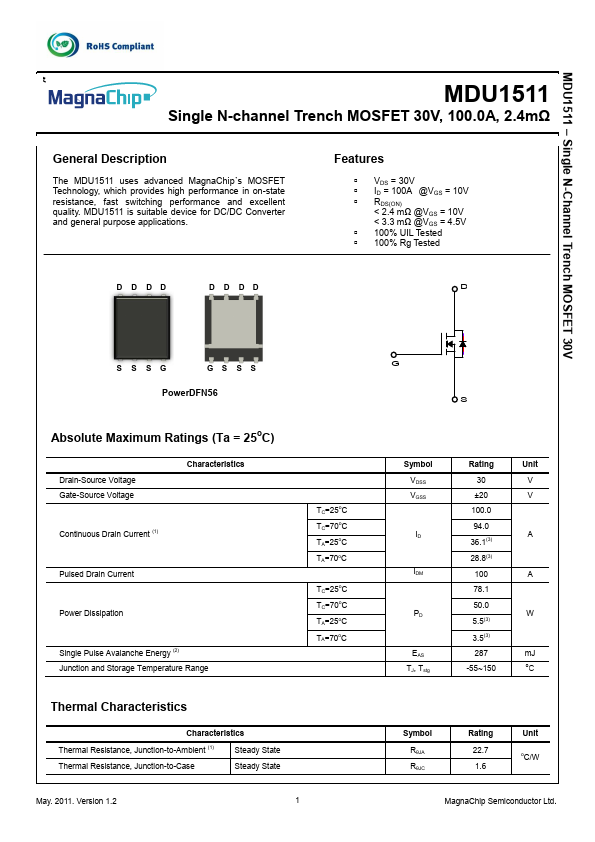 MDU1511 MagnaChip