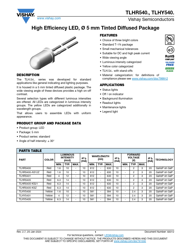 TLHR5401 Vishay