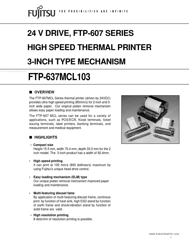 FTP-637MCL103 Fujitsu Media Devices