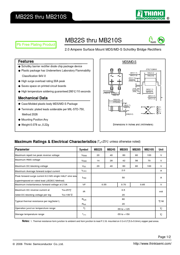 <?=MB210S?> डेटा पत्रक पीडीएफ