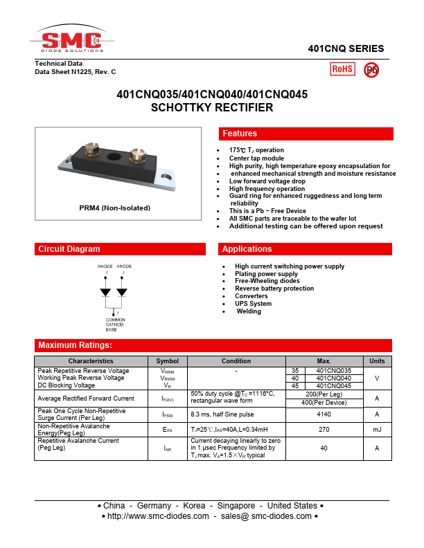 401CNQ035 SMC Diode