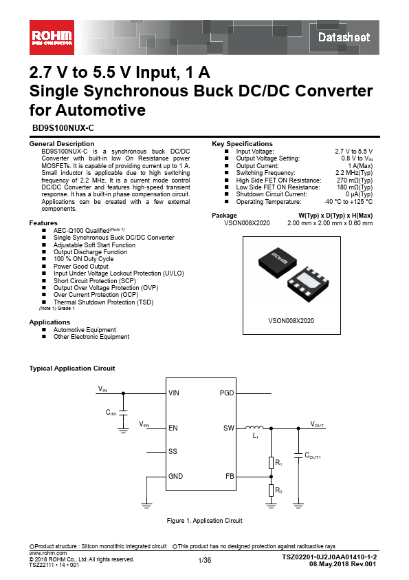 <?=BD9S100NUX-C?> डेटा पत्रक पीडीएफ