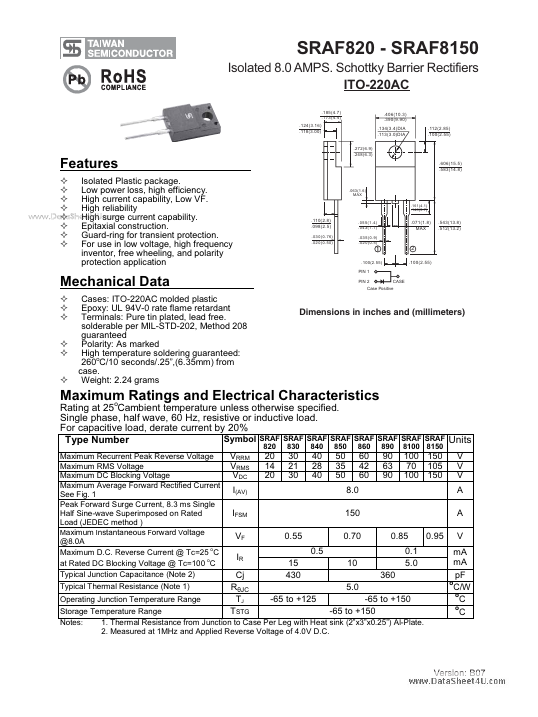 <?=SRAF8150?> डेटा पत्रक पीडीएफ