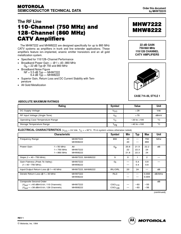 MHW7222 Motorola