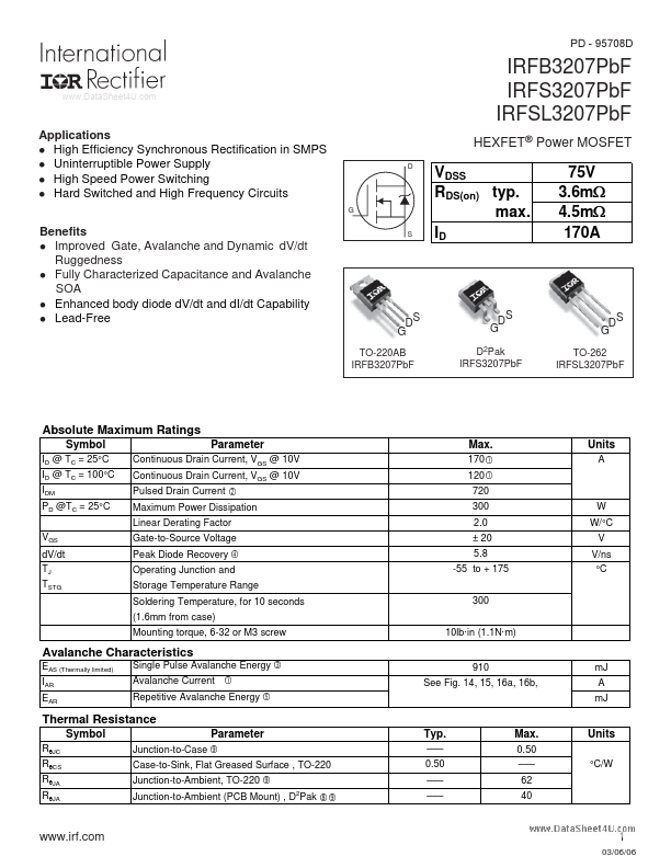 IRFSL3207PBF