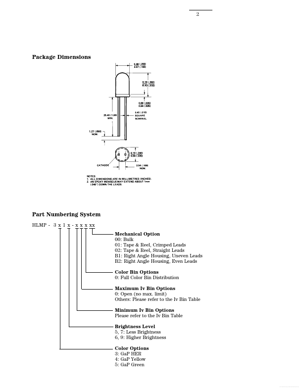 HLMP-3316-I00xx