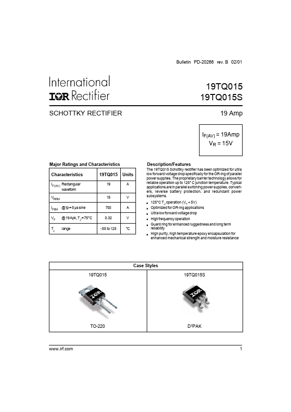 19TQ015 International Rectifier