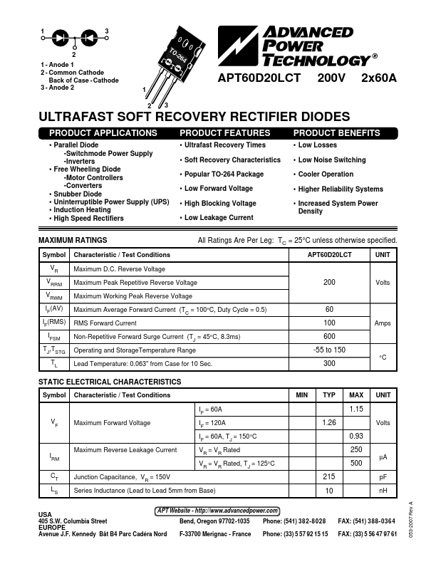 APT60D20LCT