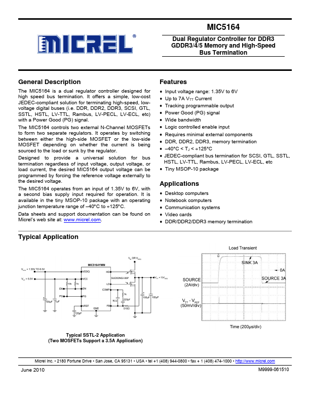 MIC5164 Micrel Semiconductor