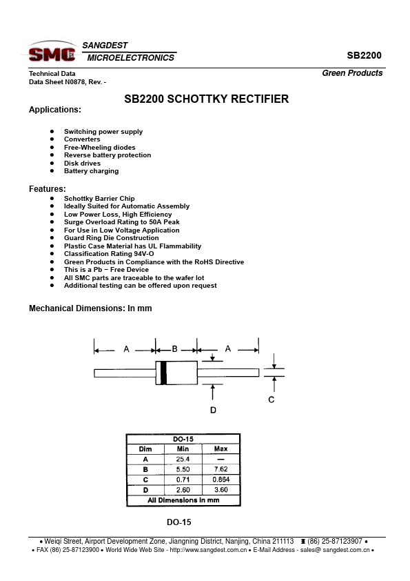 <?=SB2200?> डेटा पत्रक पीडीएफ