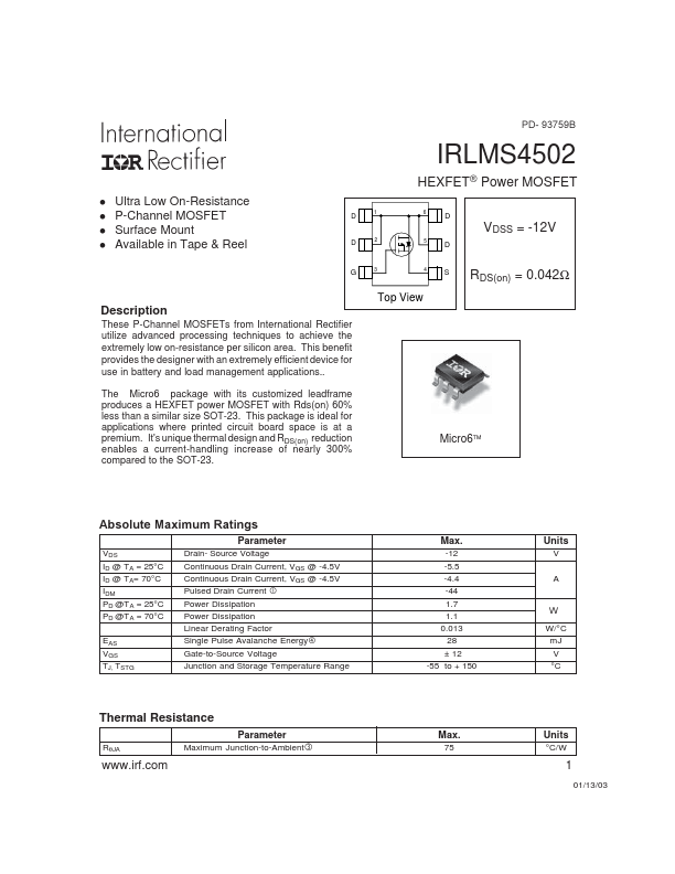 IRLMS4502