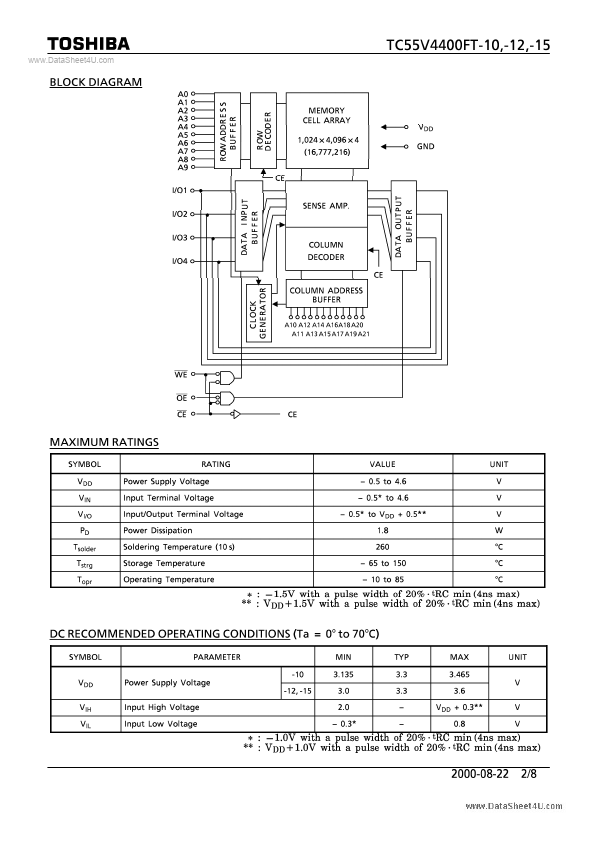 TC55V4400FT-12