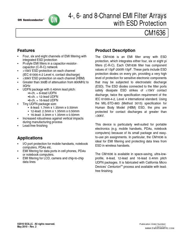 CM1636 ON Semiconductor