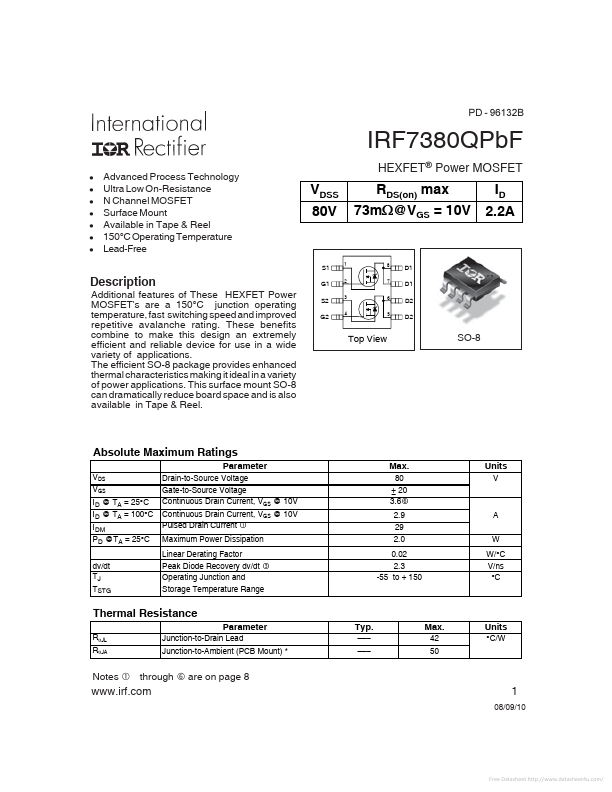 IRF7380QPBF International Rectifier