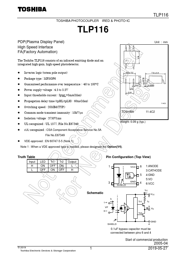 TLP116 Toshiba