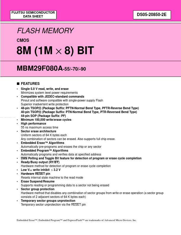 MBM29F080A-70