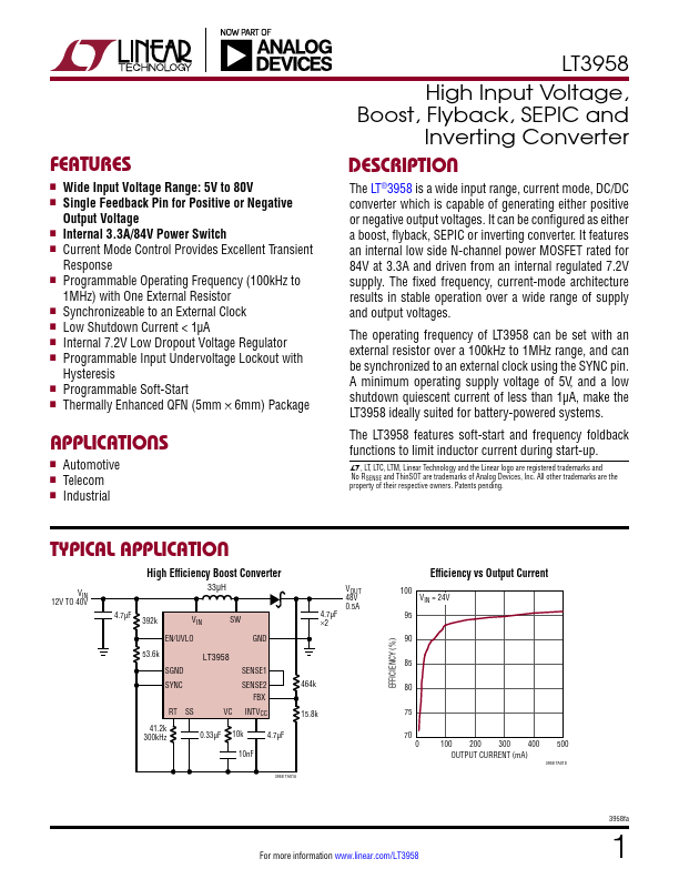 LT3958 Linear Technology