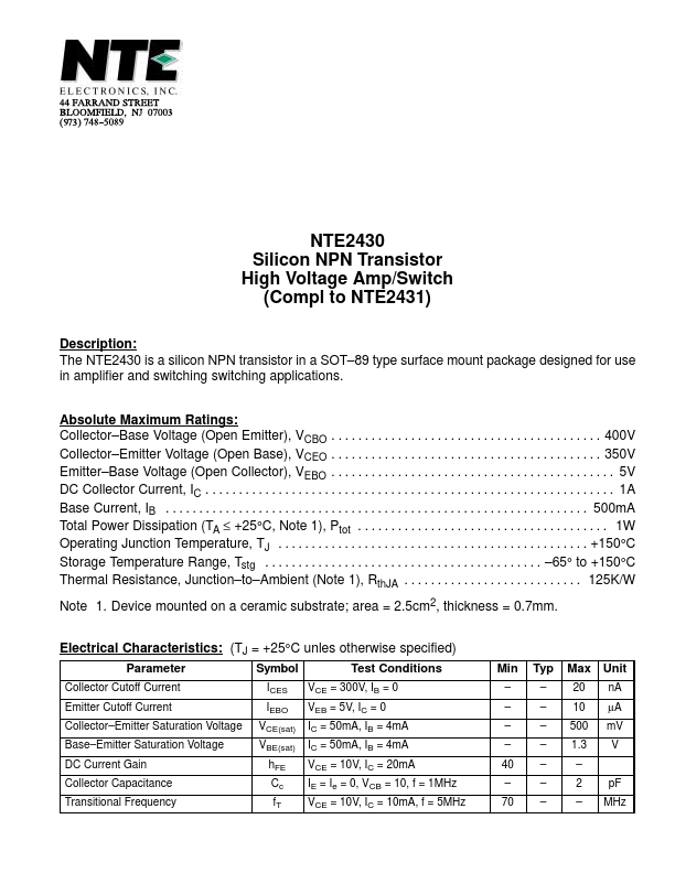 NTE2430