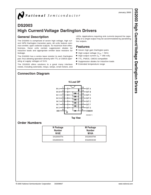 DS2003 National Semiconductor